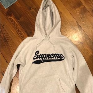 Supreme script logo hoodie